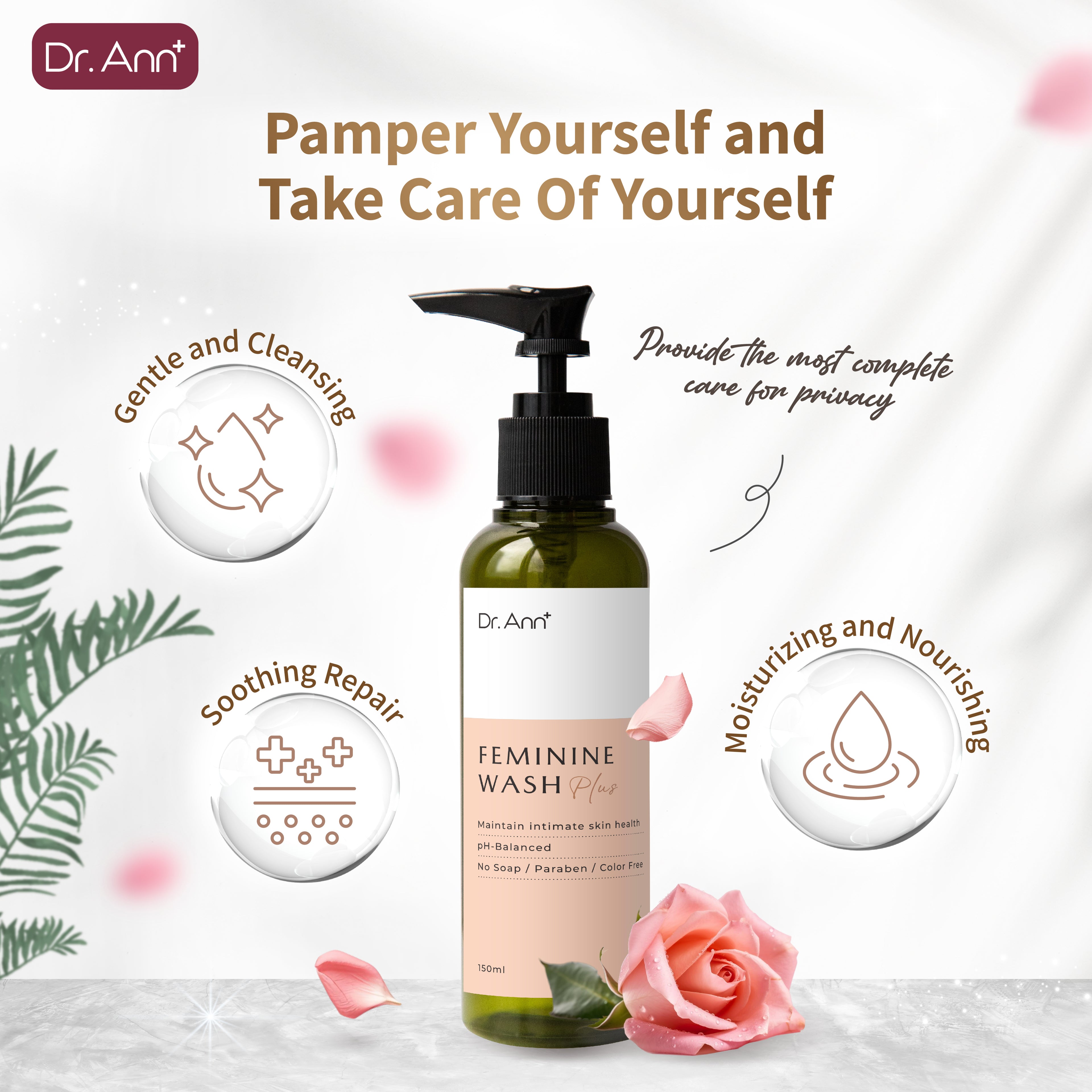 Dr. Ann Feminine Wash - 150ml × 3