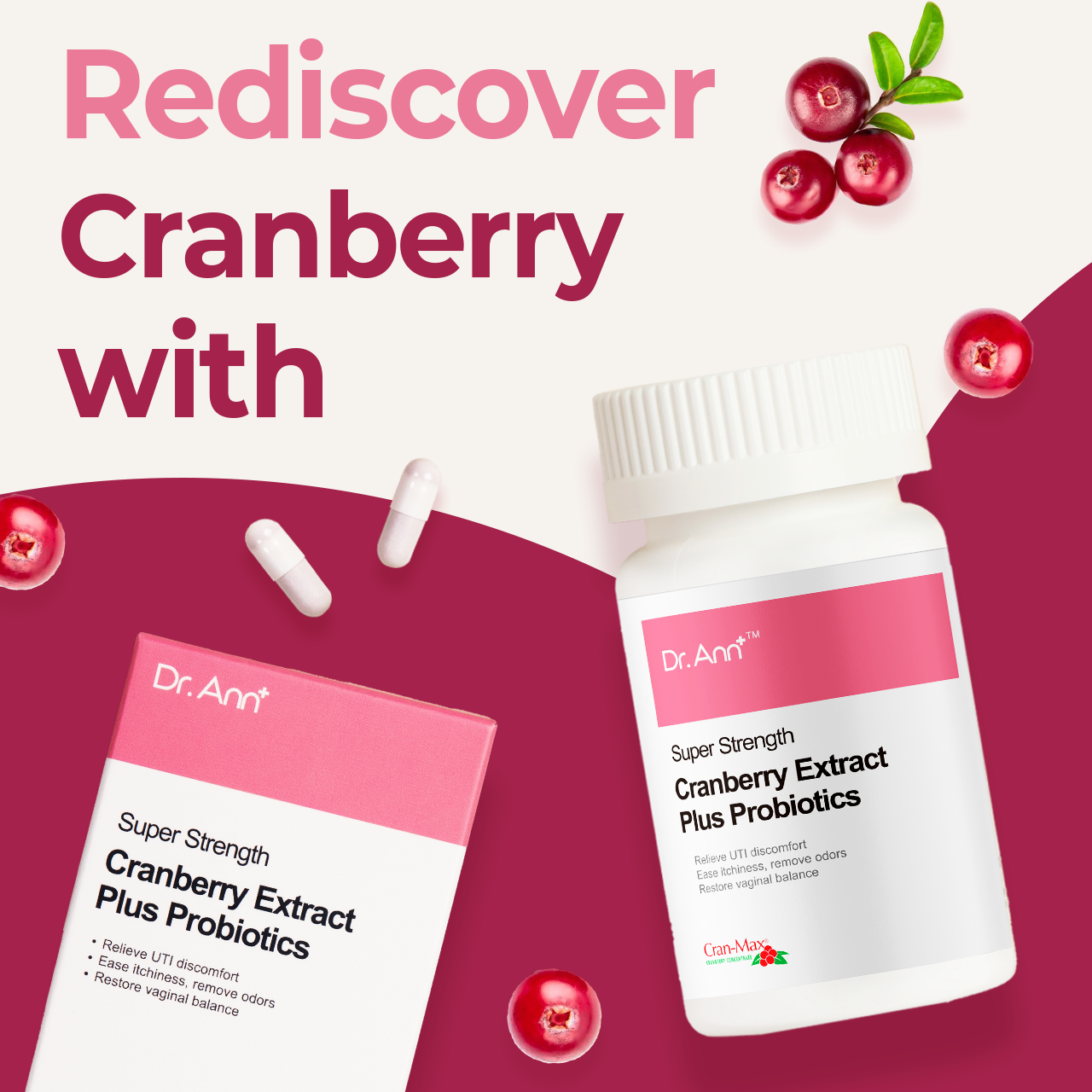 Dr. Ann Cranberry Probiotics - 30 Capsules