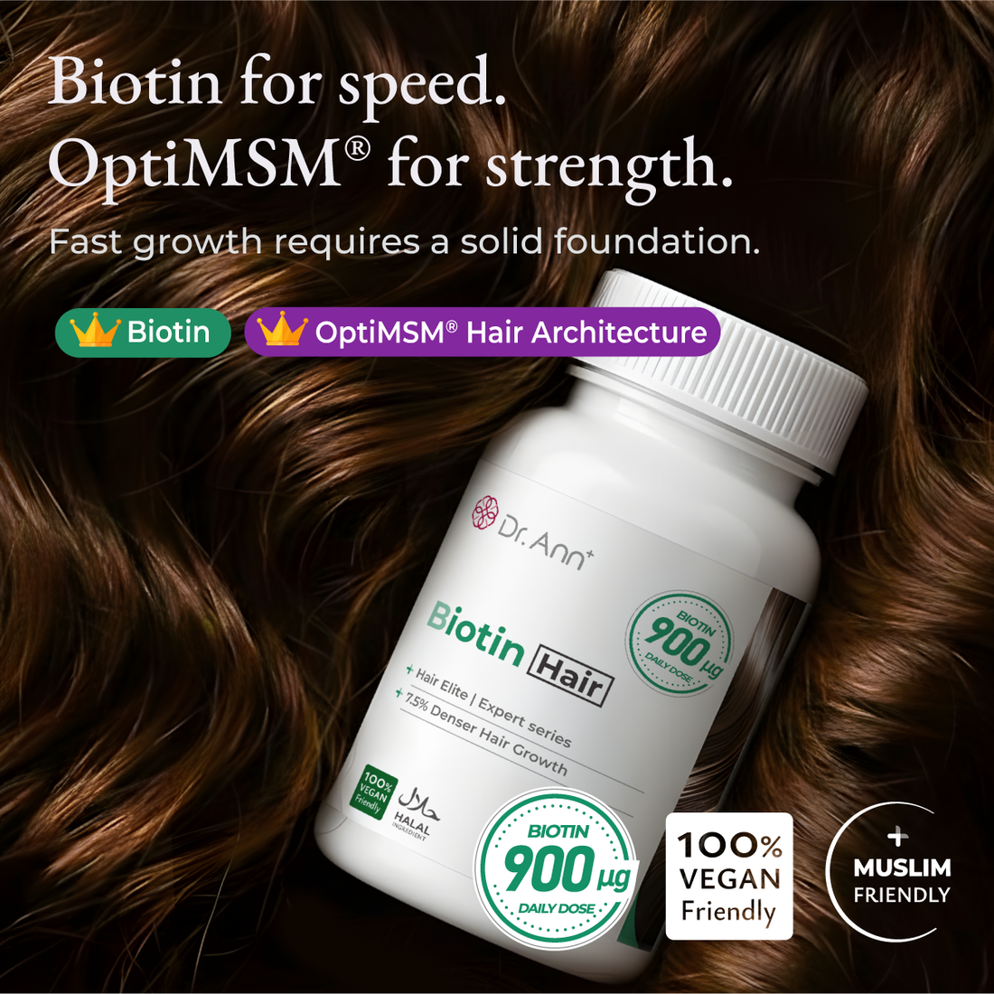 Dr Ann Biotin + OptiMSM® (Hair Architect Formula)
