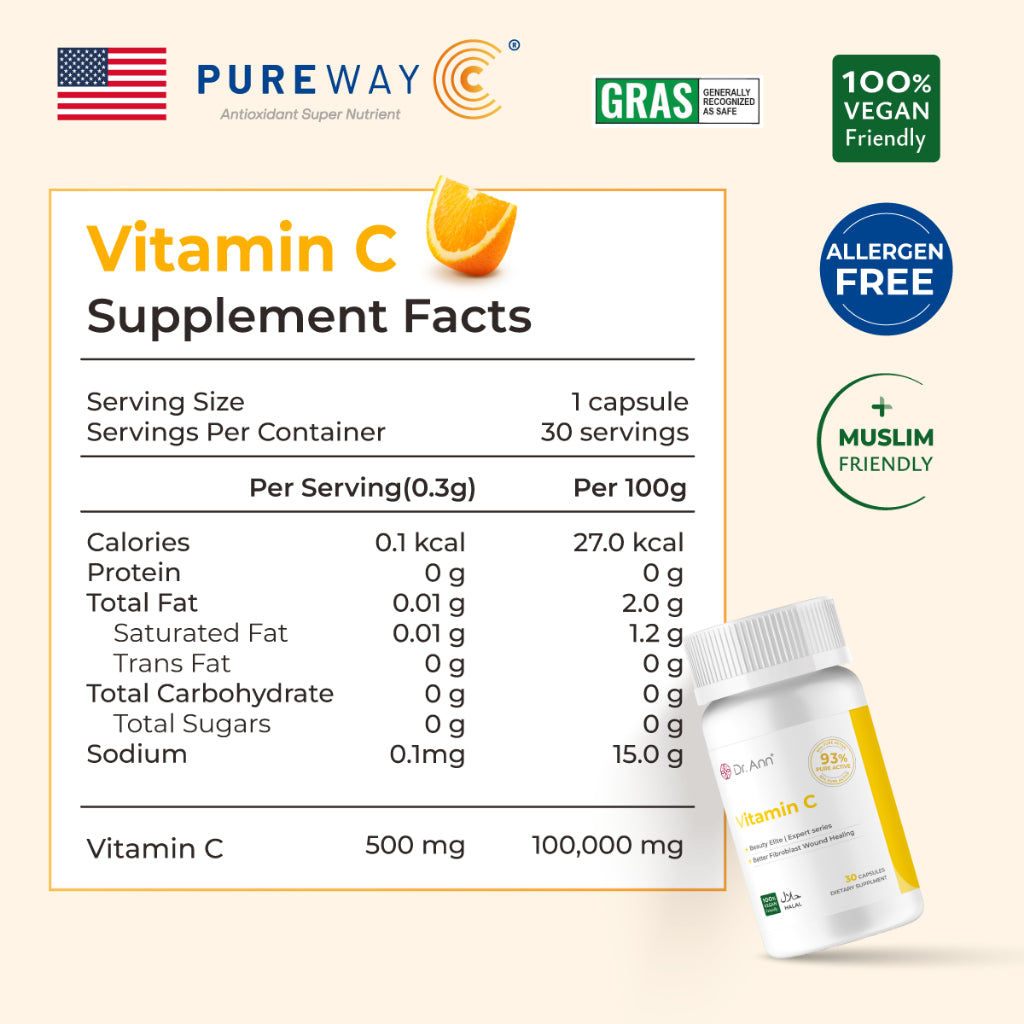 Dr Ann Brightness Combo - Glutathione 30 capsules + Vitamin C 30 Capsules