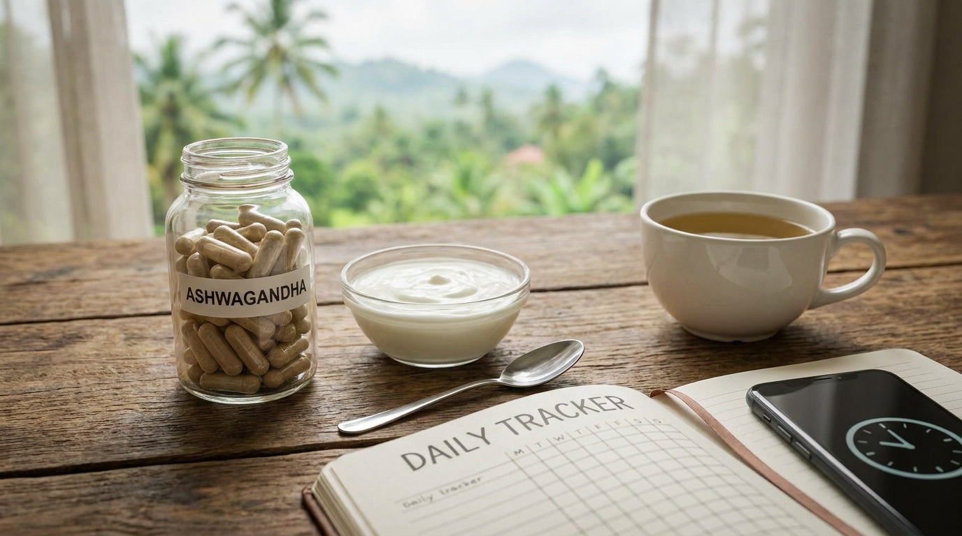 How to Take Ashwagandha Safely in Malaysia: Timing, Food, and What to Track