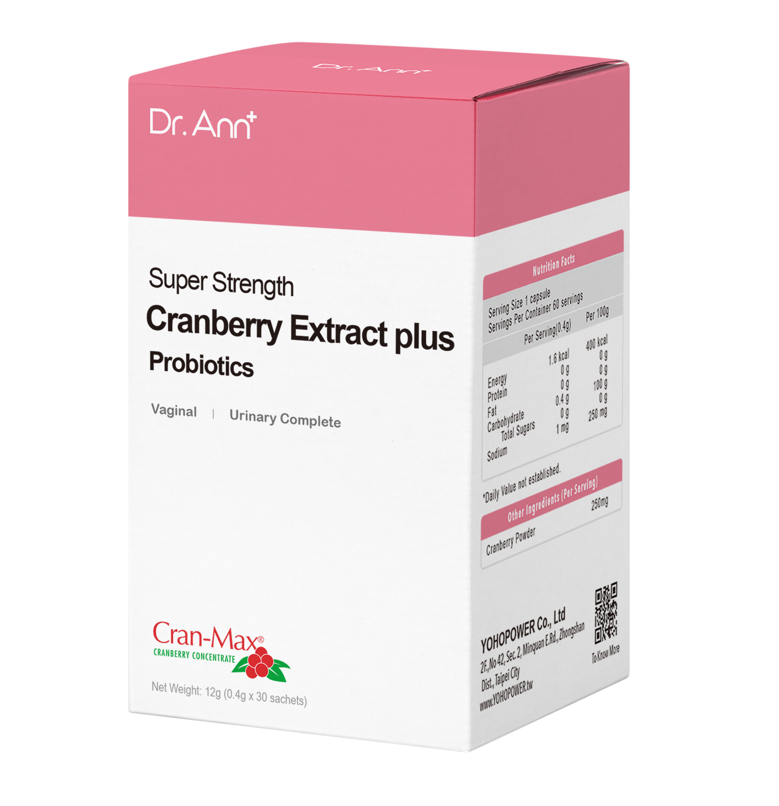 DrAnn HER Cran-Max Probiotics 30&