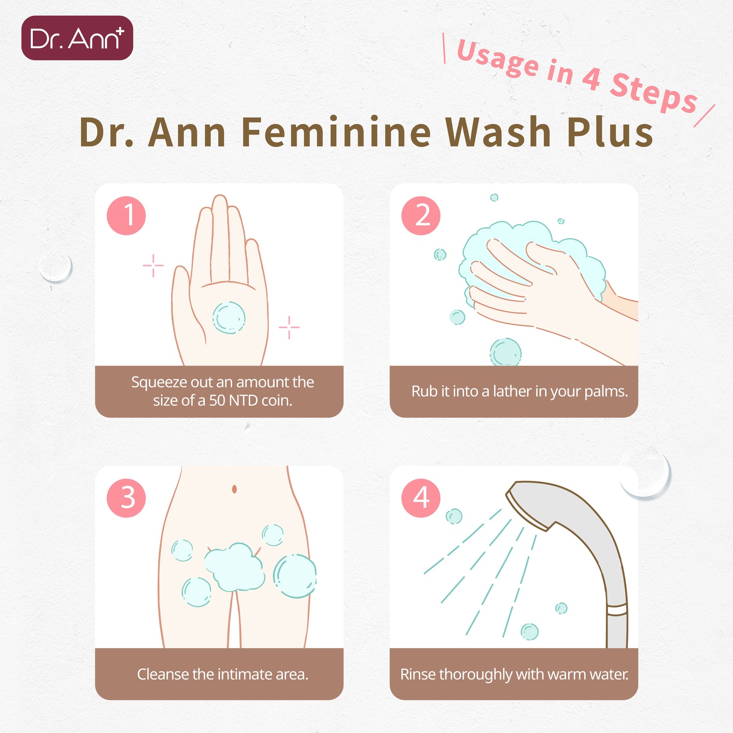 [ NEW ] Dr. Ann Feminine Wash 150ml - ROSE