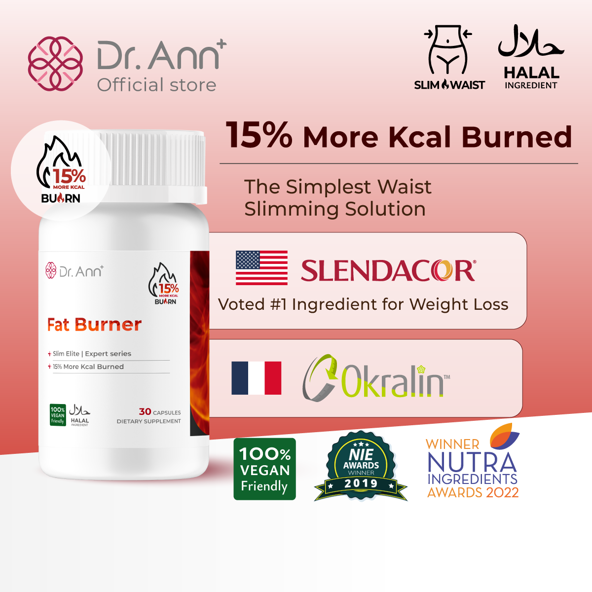 Dr. Ann Fat Burner Slimming Supplement for Weight Loss - 30 Capsules