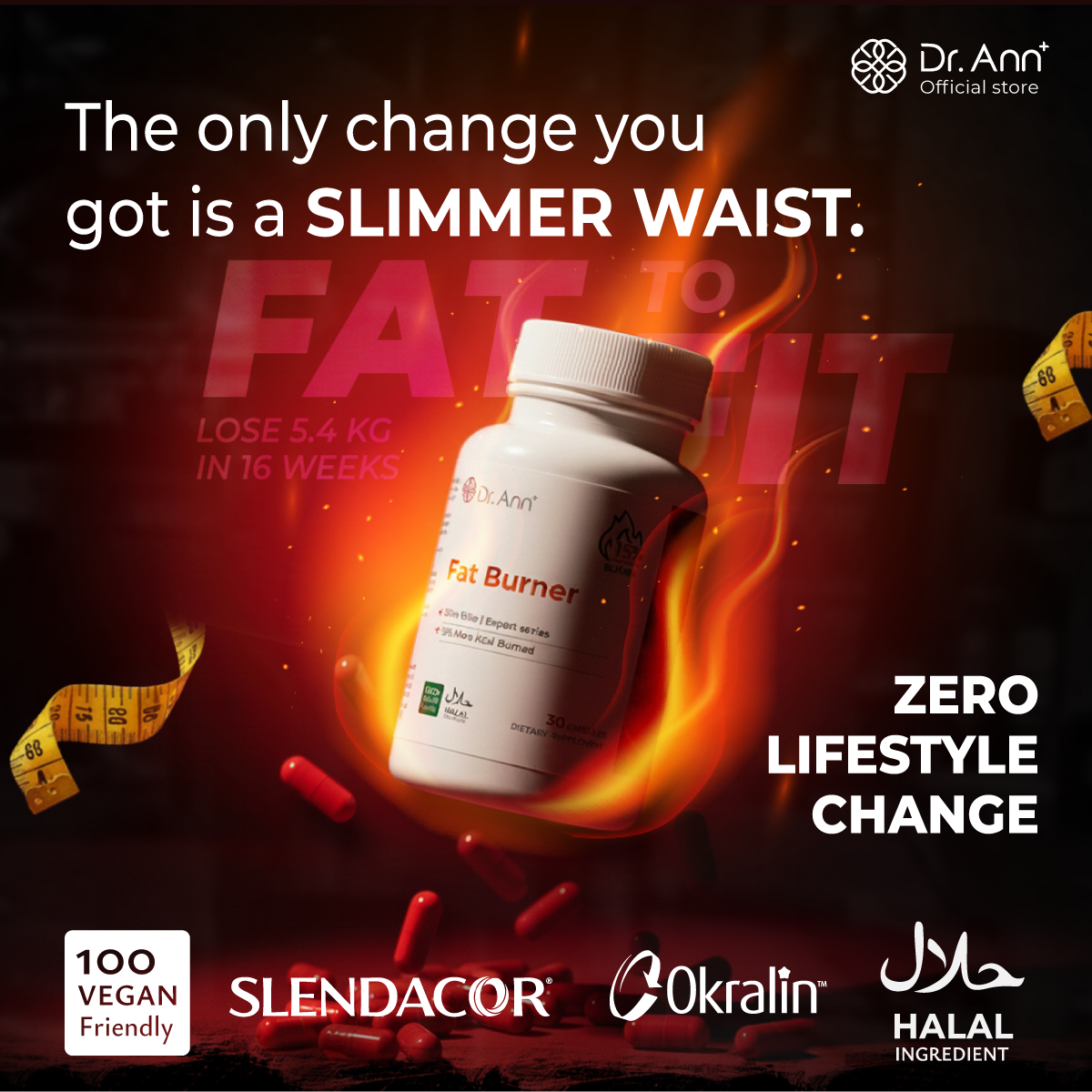 Dr. Ann Fat Burner Slimming Supplement for Weight Loss - 30 Capsules
