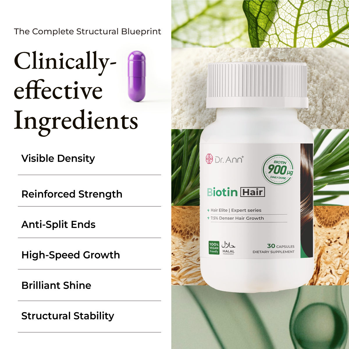 Dr Ann Biotin + OptiMSM® (Hair Architect Formula)