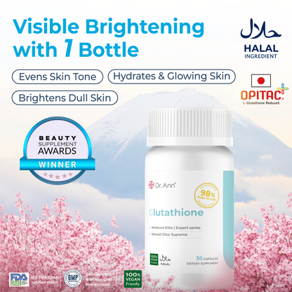 Glutathione — Skin Brightening Support, 98% Purity (30 Capsules)