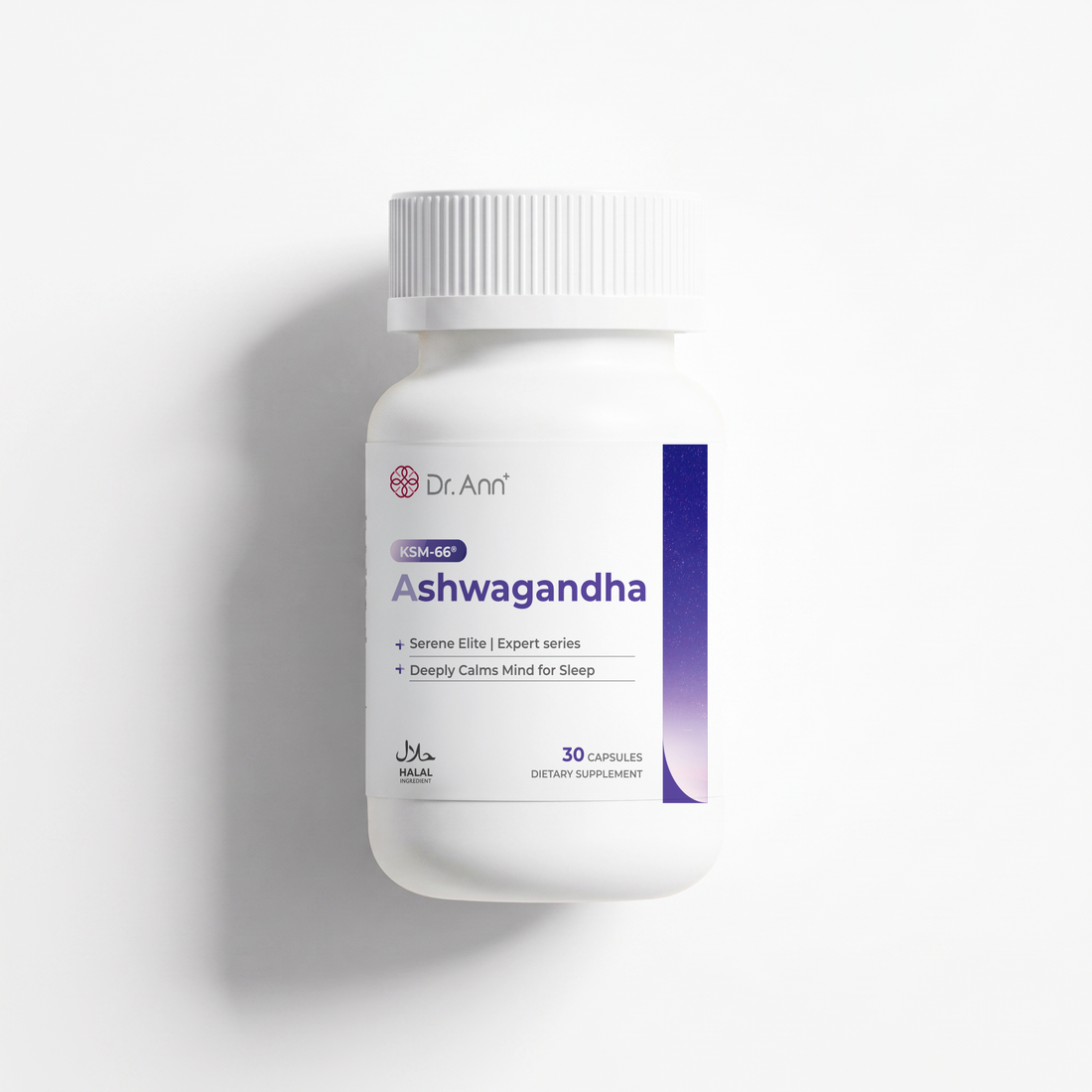 Ashwagandha KSM-66® — Stress, Sleep & Calm Mood Support (30 Capsules)