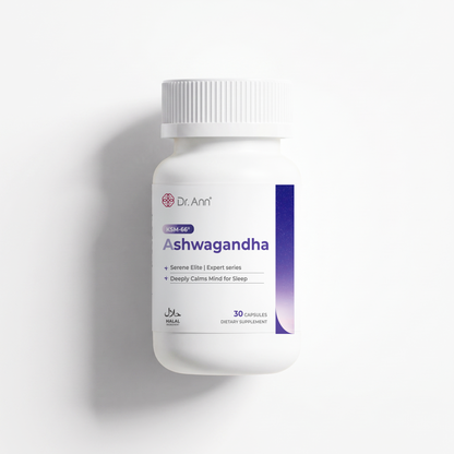 Ashwagandha KSM-66® — Stress, Sleep &amp; Calm Mood Support (30 Capsules)