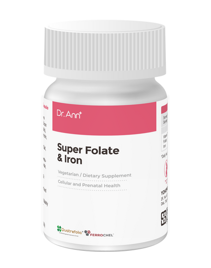 Super Folic Acid + Iron Vegan-Friendly 400mg 60&